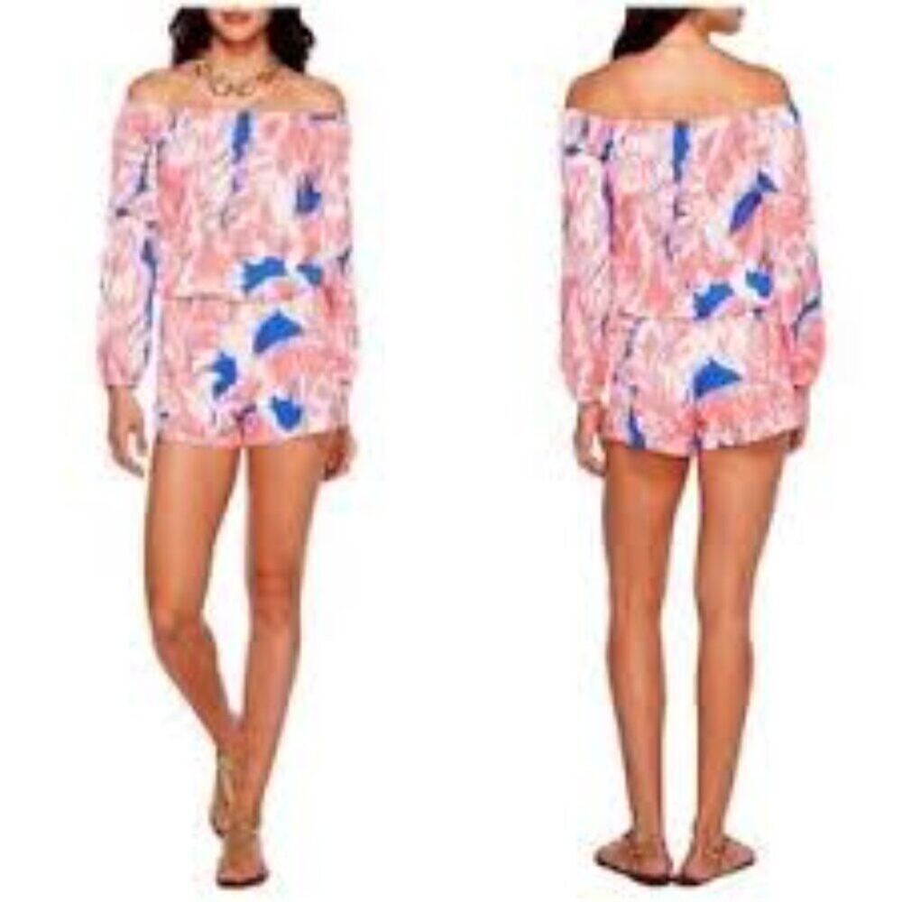 LILLY PULITZER LANA OFF SHOULDER ROMPER SIZE XS 1070